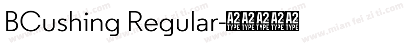 BCushing Regular字体转换